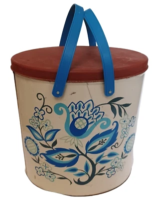 Lata artesanal de pintura de metal Tri Chem vintage con tapa Foto 1 de 4