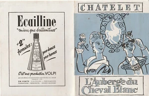 PROGRAMM THEATER DU CHATELET L'AUBERGE DU CHEVAL BLANC - Bild 1 von 6