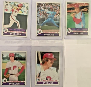 5 1979 Topps Philadelphia Phillies Schmidt, Carlton, Bowa, Luzinski, McGraw - Imagen 1 de 12