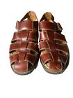 Tommy Bahama Men's Fisherman Sandals  Brown Leather Size 12M Nevis Side Buckle