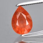 1.23Ct 7.2X5.2Mm Pear Orange Sapphire Gemstone Mozambique