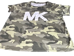 MICHAEL KORS Damen Shirt Camouflage Logo Kurzarm Soft Jersey 1XL - Bild 1 von 5