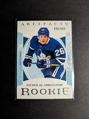 2022-23 UD Artifacts Nicholas Abruzzese #173 Rookie /999 Maple Leafs - Image 1 of 4