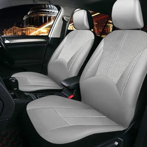 2PCS PU Leather Universal Seat Covers Fit For Car Truck SUV Van - Front Seats - Picture 1 of 25