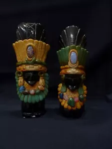 Obsidian Glas Paar Azteken Buchstützen - Bild 1 von 8