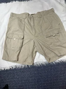 St John Bay Cargo Men’s Short Tan Sz 44 100% Cotton - Picture 1 of 6