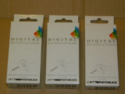 3x Tintentank, Tintenpatrone, Chippatrone CANON Drucker C-521BK PHOTOBLACK (2) - Bild 1 von 4