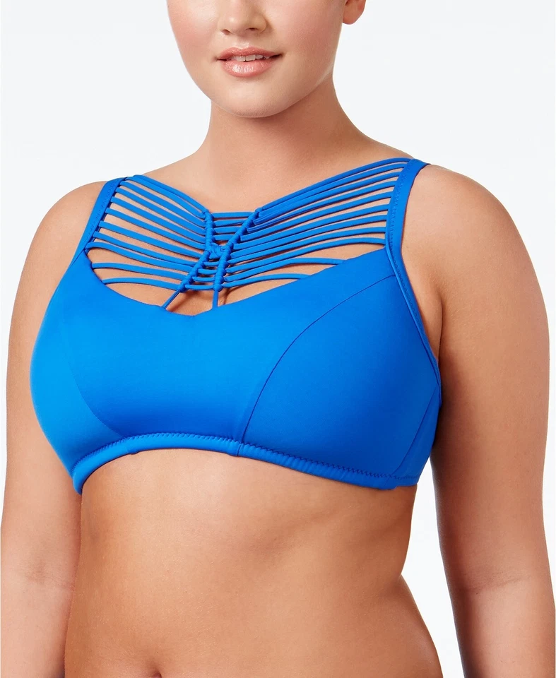 BECCA Womens Electric Current Tankini Top Swimsuit Separate Plus Size 2X(20-22) - Image 1 of 2