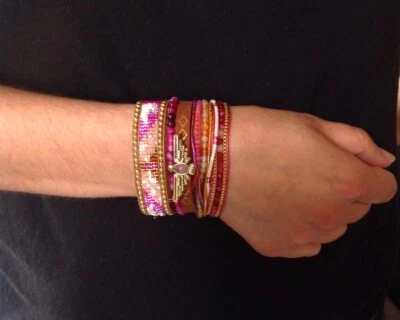 BRACELET BRESILIEN MULTI-RANGS *HIPANEMA* - MODELE INDIANA - Immagine 1 di 3