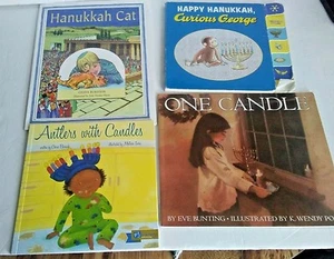Hanukkah LOT OF 4 Children's Books-Meyer,Barash,Bunting,Burstein - Picture 1 of 10