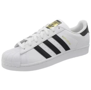 Adidas Talla US 19 Originales Para Hombre Base Superstar Zapatilla, NEGRO/BLANCO C77124 - Imagen 1 de 4