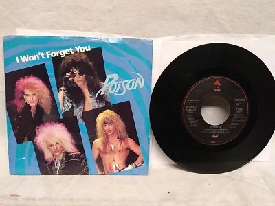 Poison I Won't Forget You/ Blame It On You 45 RPM Enigma records B-44038 1987 - Image 1 of 4