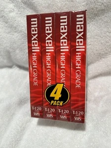 Blank VHS Tapes Maxwell High Grade Four Pack Factory Sealed! - Picture 1 of 5