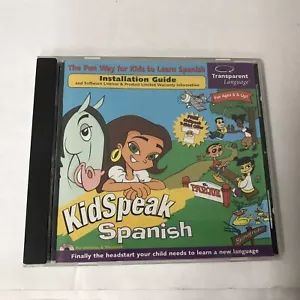 KidSpeak Spanish PC MAC CD Transparent Language Vintage Software - Picture 1 of 2