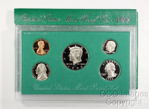 1996 San Francisco Proof Set / Original Mint Packaging / No Stickers or Writing Cover