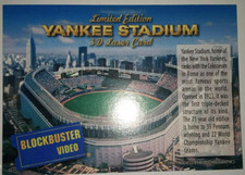 Ltd Edition RetroYankee Stadium 3D Laser Hologram Card Blockbuster NY Yankees