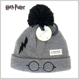 Kinder Harry Potter grau Zauberer Bommel Bommel Mütze warm Winter Strick 3-6 Jahre neu mit Etikett - Bild 1 von 3