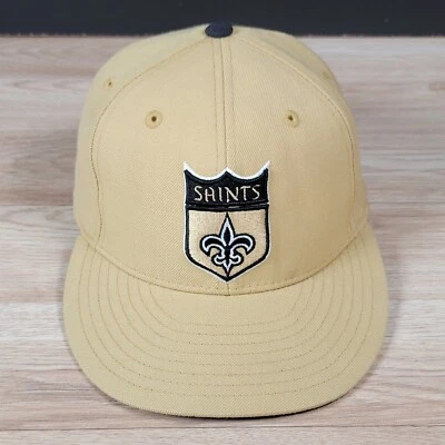 New Orleans Saints Mitchell Ness Gorra Ajustada 7 3/8 Dorado Amarillo NFL Fútbol Foto 1 de 4