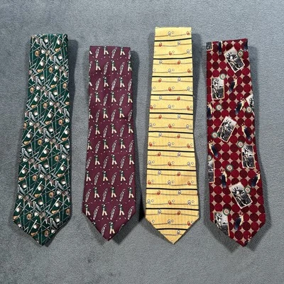 Lote de corbatas de seda de golf vintage Hathaway Cape Cod Crooks & Creed para hombre años 90 conjunto de corbatas Foto 1 de 4