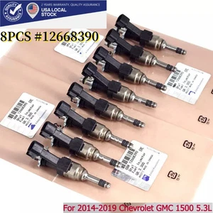 8x OEM 12668390 Fuel Injectors For 14-19 Chevrolet GMC Sierra 1500 5.3L FJ1217 - Picture 1 of 6