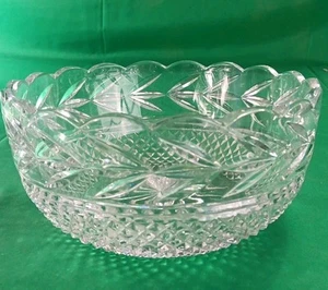"Cuenco de cristal Galway Leah de colección - vidrio de plomo cortado de 8"" | Irlanda | Brillo brillante" - Imagen 1 de 12