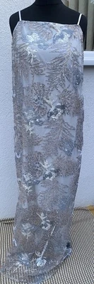 Next Silver Sequin  sleeveless Maxi Dress Size 18 Tall  - Image 1 of 4