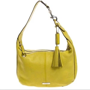 Coach Cuero Amarillo Avery Hobo Boho Light Academia De Colección Nunca Usado - Imagen 1 de 15