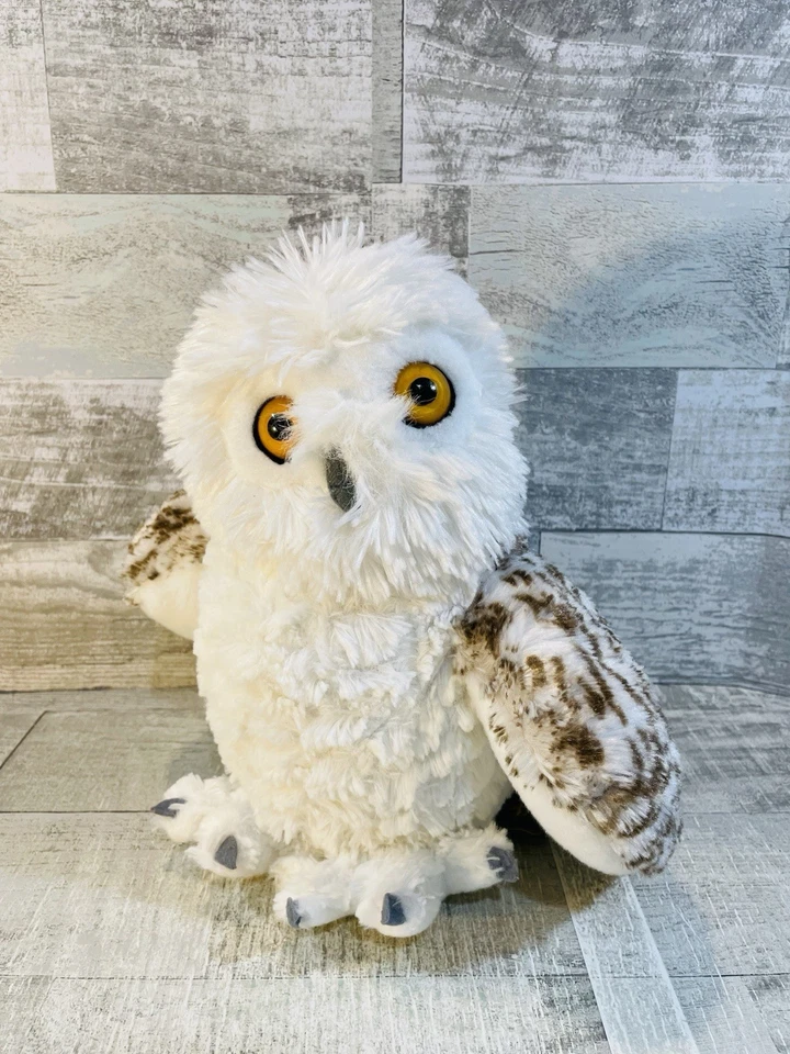 Juguete de peluche Wild Republic Snowy Owl 12" blanco marrón moteado limpio Foto 1 de 4