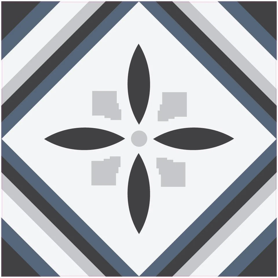 Carreaux de ciments motifs lot de 12 crédence déco autocollant adhésif sticker l - Photo 1/1