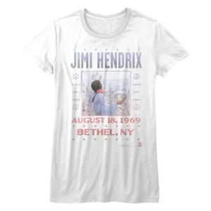 Ladies Jimi Hendrix Woodstock Music Shirt - Picture 1 of 2