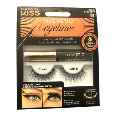 Kiss: Magnetic Eyeliner Lashes - Künstliche Wimpern - Charm - 97381 KMEK07C