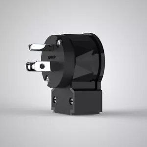 Viborg 100% Pure Copper US Power Plug Rhodium Plated Right Angled 90° Connector - Picture 1 of 22