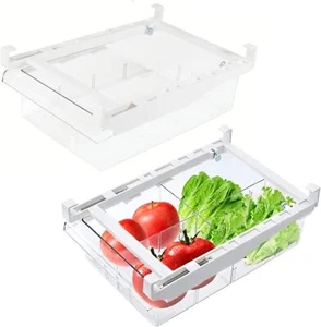 New- Fridge Drawer Organizer, Refrigerator Organizer Bins, Pull Out with - Picture 1 of 5