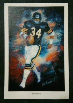 Impresión artística retrato de Walter Payton Chicago Bears #34 4" X 6" por Paul Ashack  Foto 1 de 2