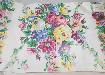 Waverly Sarabande Fiesta Roses Collection Cotton Chintz Fabric Material Flowers - Image 1 of 4