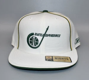Seattle Sonics Supersonics Reebok Hardwood Classics eng anliegende Kappe Mütze - Größe: 7 5/8 - Bild 1 von 5