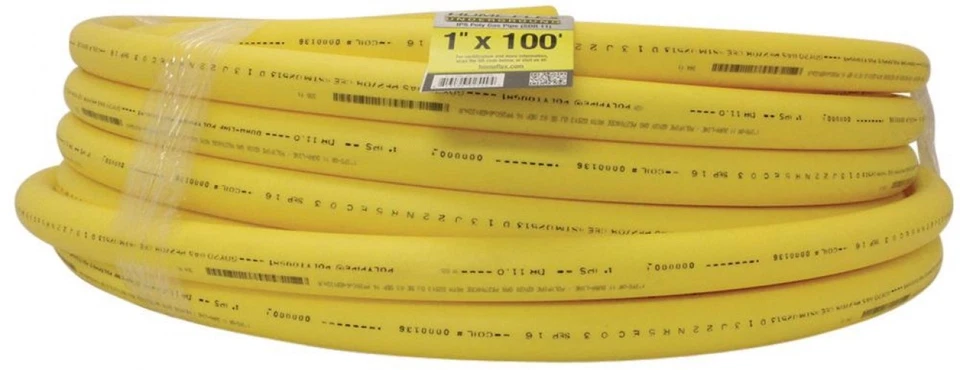 Underground Polyethylene Yellow Gas Pipe 1 Inches IPS X 100 Feet Dr 11