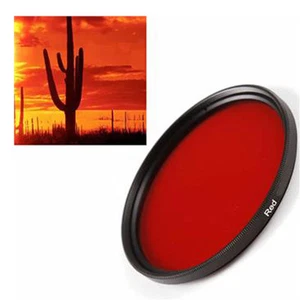 62 mm Full Red Round Filter in Original Manufactory Box for Canon Sony DSLR Lens - Picture 1 of 5