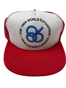 Cappello Berretto Snapback 1986 Vintage Esposizione Mondiale Vancouver Canada Maglia Rossa R3D - Foto 1 di 12