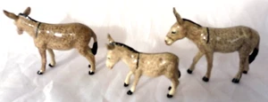 KLIMA K966 Miniature statuette en porcelaine - LES 3 ANES GRIS DONKEY - Bild 1 von 8