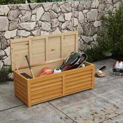 Extra Large Outdoor Wooden Storage Box 292L Deck Container Balcony Porch NEW UK - Image 1 of 4
