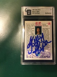 KELLY RIPA 1991 Star Pics  ALL MY CHILDREN #14 Autograph AUTO  GAI AUTHENTICATED