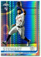 CHRISTIN STEWART 2019 Topps Chrome Baseball PRISM REFRACTOR RC #69
