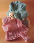 Knitting Pattern Copy 2127.   Baby Cabled Cardigans Bonnet Sox.  14-18".  Dk