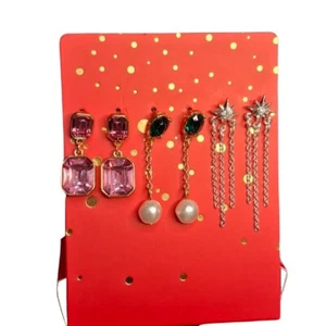 Avon Bloom 3-Piece Earring Gift Set Gold & Silver Tone Drop Mix wi Faux Crystals - Picture 1 of 20
