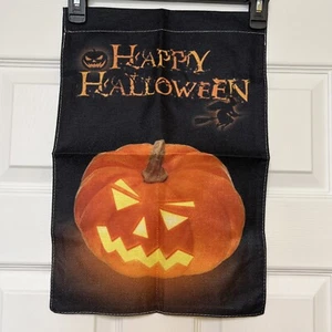 Bandiera da giardino happy halloween disegno tela entrambi i lati arancione nero ��zucca�� - Foto 1 di 2