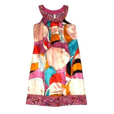 100% SILK BEADED COCKTAIL DRESS SZ 10 VINTAGE SUE WONG HEAVY BEADED WOMENS - Image 1 of 4