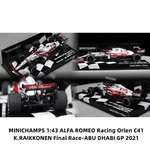 MINICHAMPS 1:43 2021 f1 ALFA ROMEO ORLEN C4 #7 KIMI ABU DHABI Final Race - Picture 1 of 1