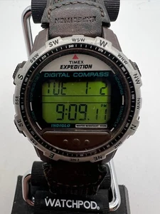 Timex Expedition Digital Compass Watch Rotating Bezel WR 100m 41mm Mens - Picture 1 of 15