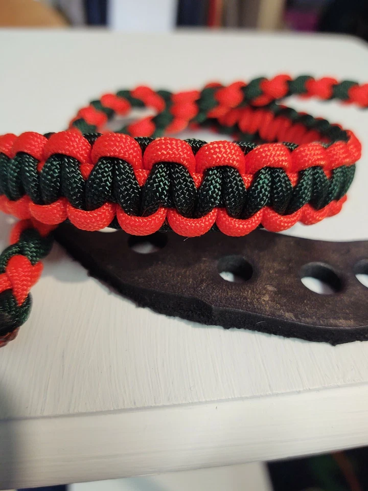 Archery bow Neon Orange and Emerald wrist strap Bling Sling FREE SHIP  - Image 1 of 4